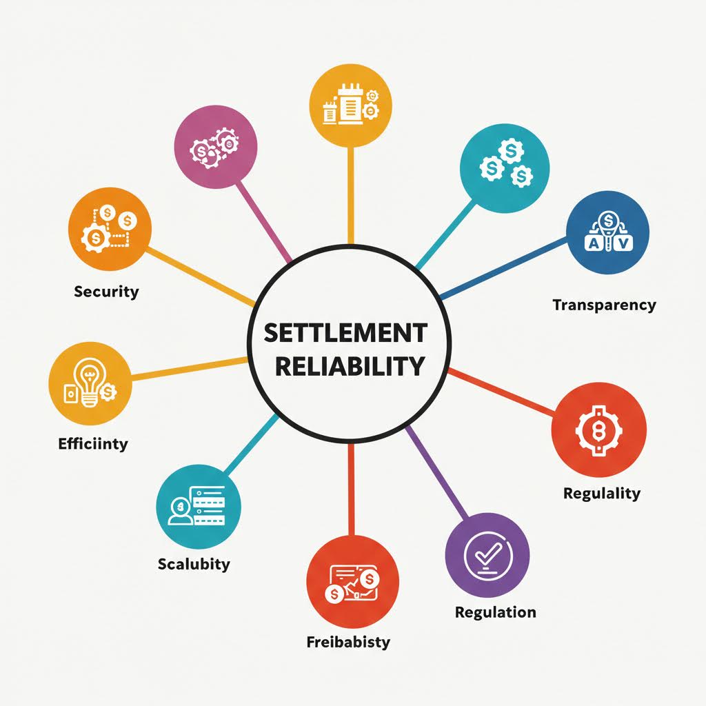 정착 신뢰성을 중심으로 한 요소들이 원형으로 배치되어 루믹스솔루션의 결제 안정 구조를 상징하는 도식의 인상